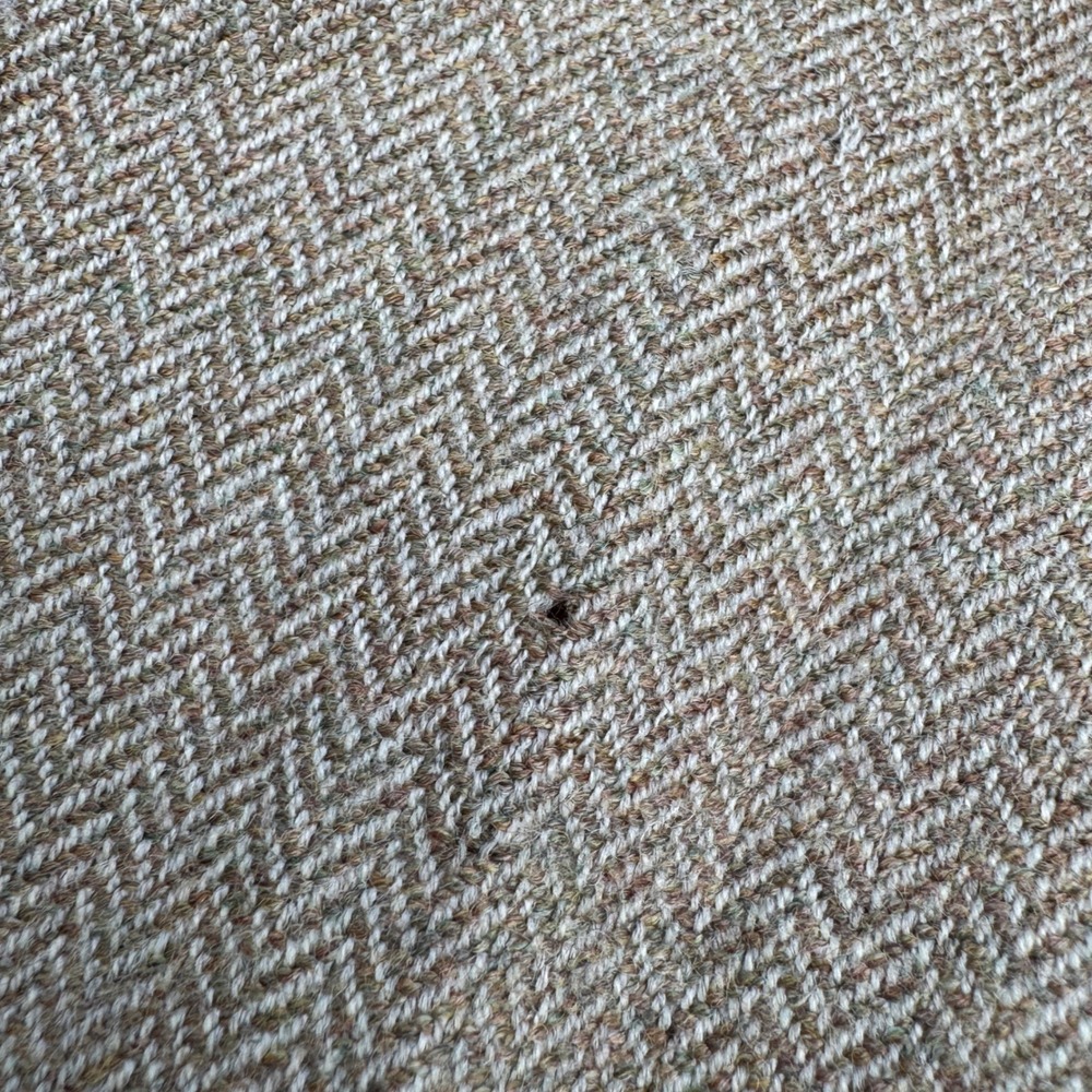 Mens Brown Herringbone Tweed Blazer‎ Sport Coat Three Button Jacket - Picture 7 of 12